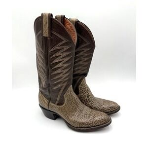 Sanders Men's Brown Leather Cowboy Western Boots Size 8.5D Style 9907